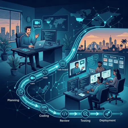 Offshore Software Development Team Collaboration Workflow