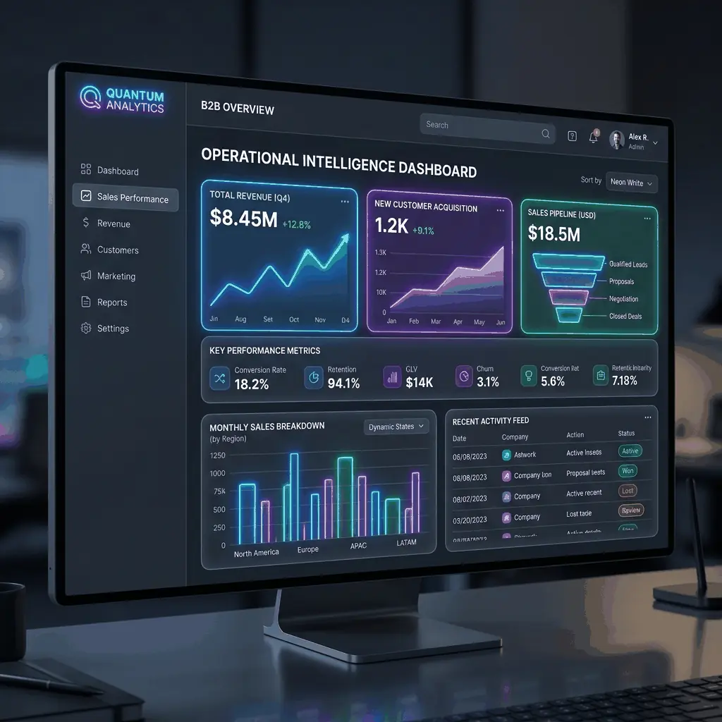 B2B Client Dashboard Interface